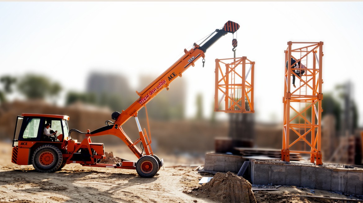 Chouhan Crane Service heavy crane in operation
